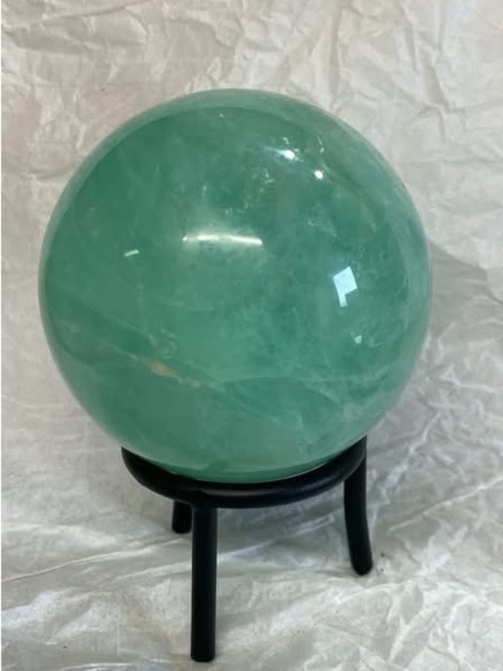 Green Fluorite Crystal Sphere